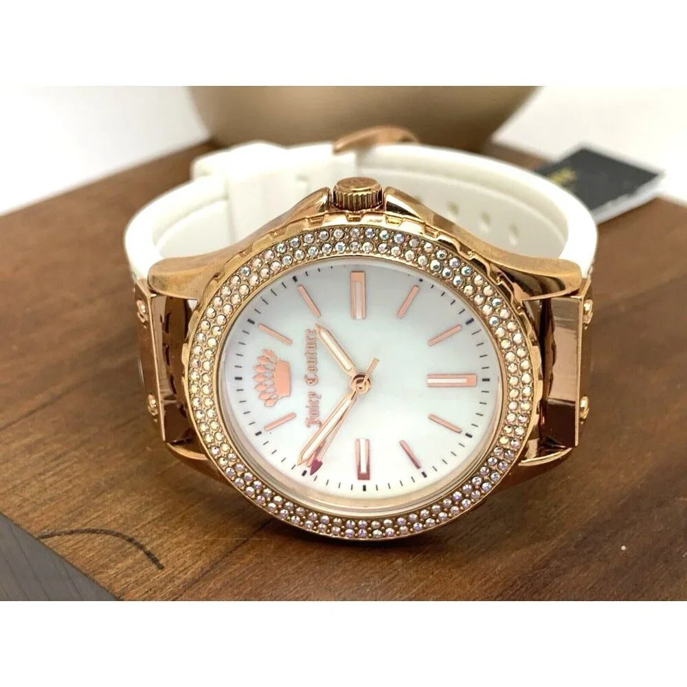 Juicy By Juicy Couture Women's Watch JC/1008 Quartz Rose Gold White Dial…